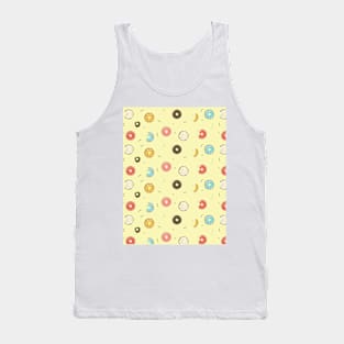 Tasty Yellow Donuts Pattern Tank Top